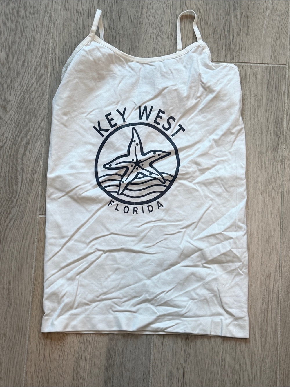 Key West Florida White Graphic Tank Top one size